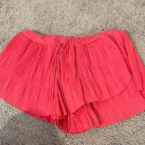 FP Movement by Free People Coral Pleated Athletic Shorts